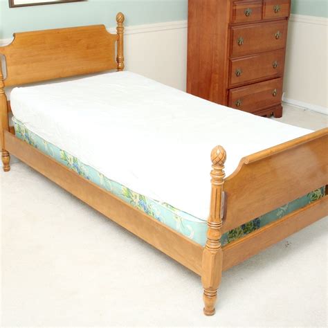 vintage maple twin with metal box spring millet|1950's Maple Twin Bed Frame with Boxspring and Mattress .